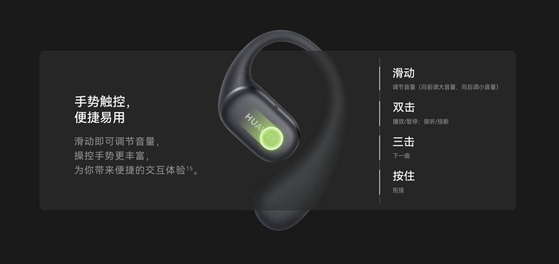 预订中带来“稳稳开挂”的舒适佩戴J9数字平台华为首款耳挂耳机正在(图2)